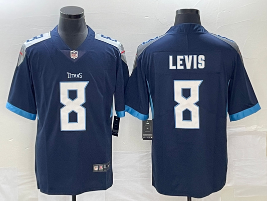 Men’s Tennessee Titans Will Levis #8 Navy Jersey