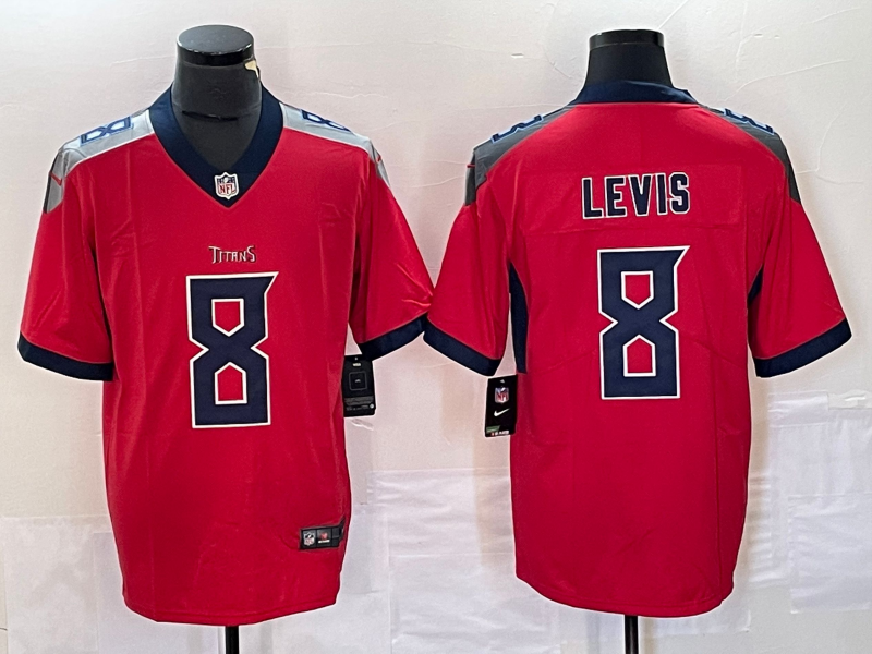 Men’s Tennessee Titans Will Levis #8 Red Inverted Legend Jersey