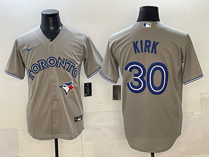 Men’s Toronto Blue Jays Alejandro Kirk #30 Grey Jersey