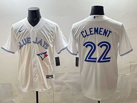 Men’s Toronto Blue Jays Ernie Clement #22 White Home Jersey