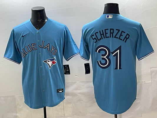 Men’s Toronto Blue Jays Max Scherzer #31 Powder Blue Jersey