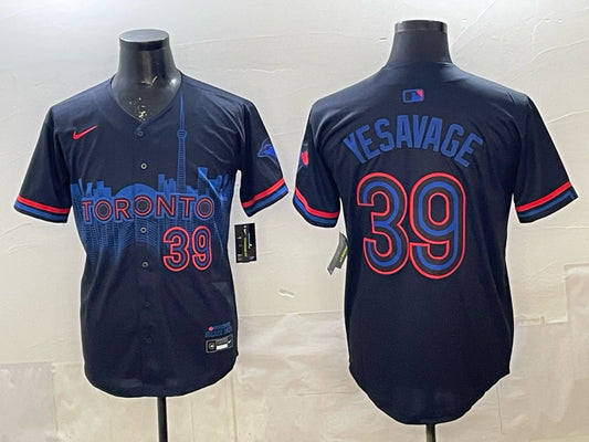Men’s Toronto Blue Jays Trey Yesavage #39 Black 2024 City Connect Limited Jersey