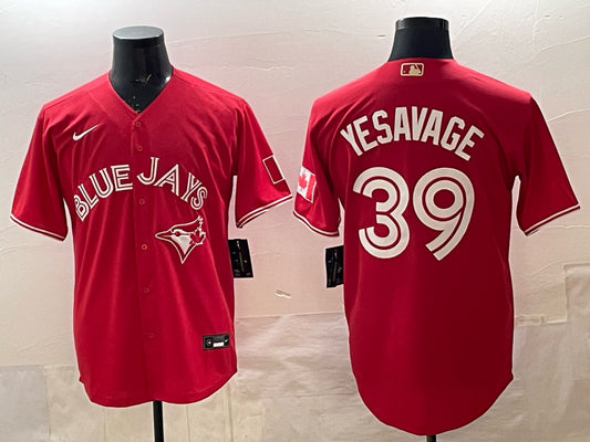Men’s Toronto Blue Jays Trey Yesavage #39 Red Jersey