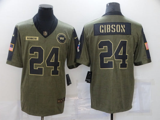 Men’s Washington Commanders Antonio Gibson #24 Brown Jersey
