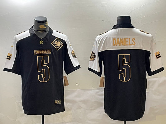Men’s Washington Commanders Jayden Daniels #5 Black Jersey