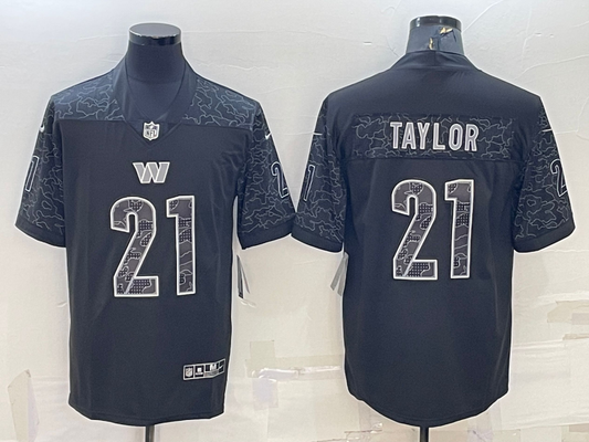 Men’s Washington Commanders Sean Taylor #21 Black Retired RFLCTV Limited Jersey