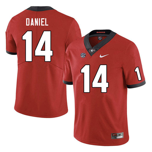 Men's #14 David Daniel Georgia Bulldogs College Football Jersey