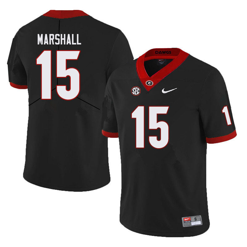Men's #15 Trezmen Marshall Georgia Bulldogs College Football Jersey