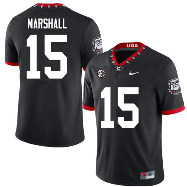 Men's #15 Trezmen Marshall Georgia Bulldogs College Football Jersey