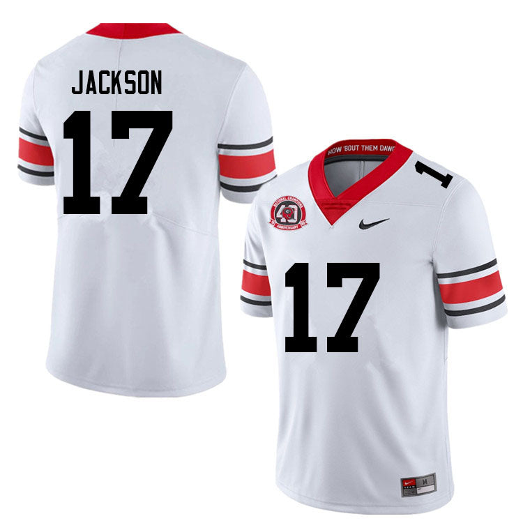Men's #17 Dan Jackson Georgia Bulldogs College Football Jersey