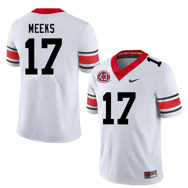 Men's #17 Jackson Meeks Georgia Bulldogs College Football Jersey