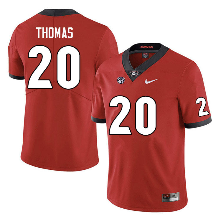 Men's #20 JaCorey Thomas Georgia Bulldogs College Football Jersey