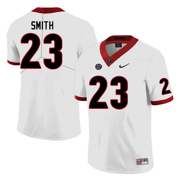 Men's #23 Tykee Smith Georgia Bulldogs College Football Jersey