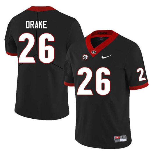 Men's #26 Collin Drake Georgia Bulldogs College Football Jersey