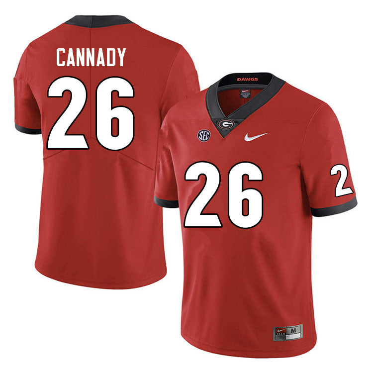 Men's #26 Jehlen Cannady Georgia Bulldogs College Football Jersey