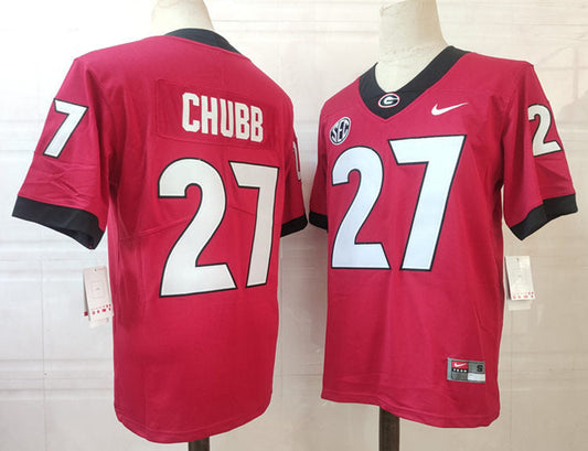 Men's #27 Nick Chubb Georgia Bulldogs College Football Jersey