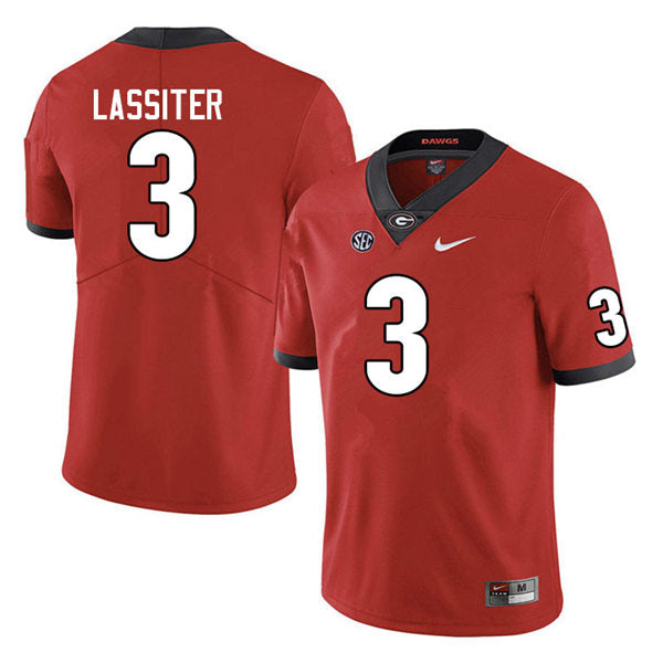 Men's #3 Kamari Lassiter Georgia Bulldogs College Football Jersey