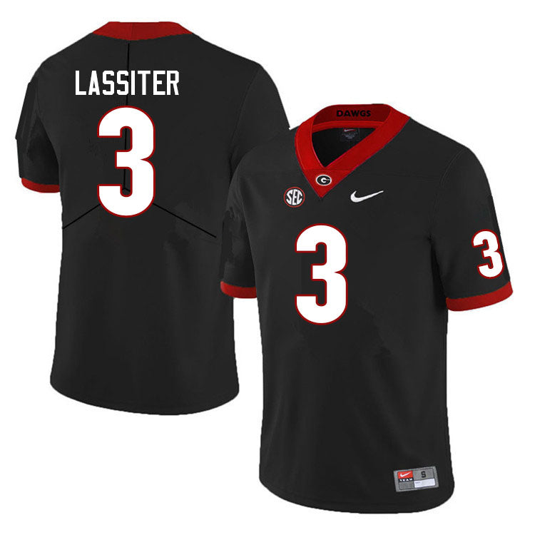 Men's #3 Kamari Lassiter Georgia Bulldogs College Football Jersey