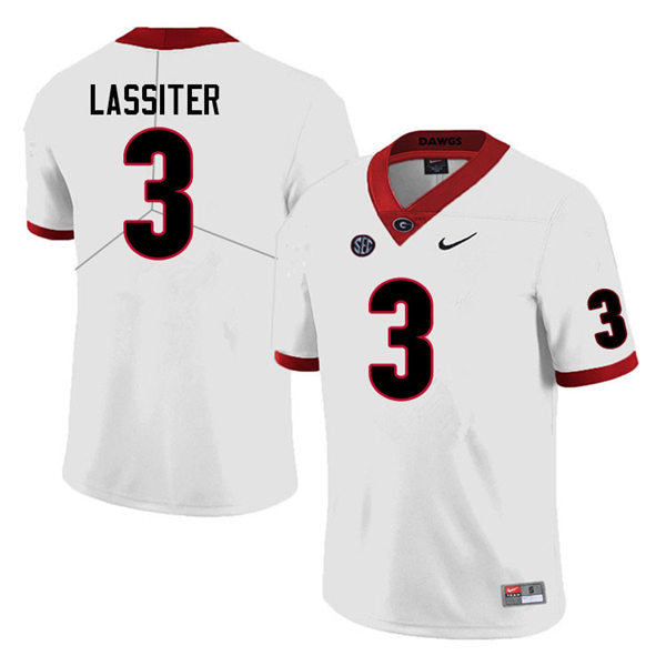 Men's #3 Kamari Lassiter Georgia Bulldogs College Football Jersey