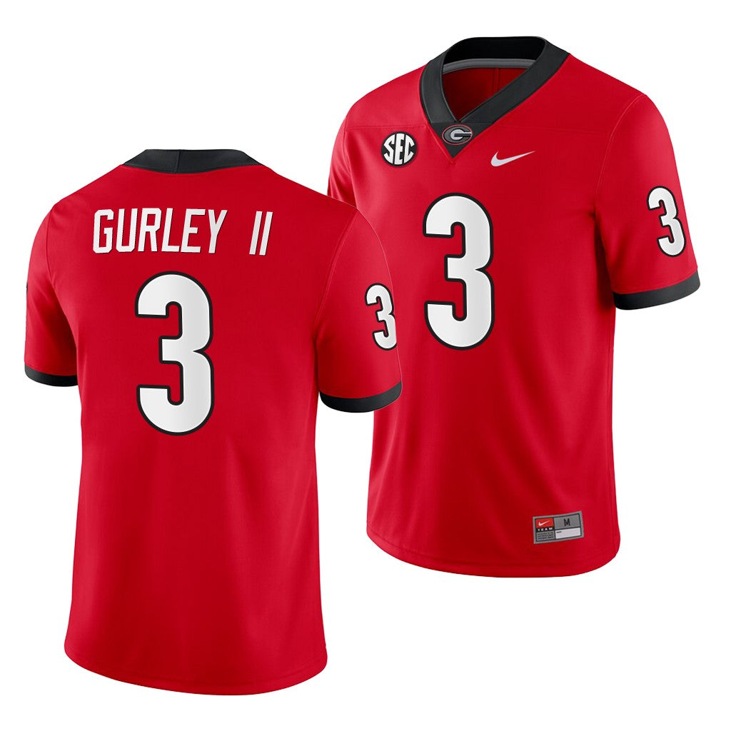 Men's #3 Todd Gurley II Georgia Bulldogs College Football Jersey