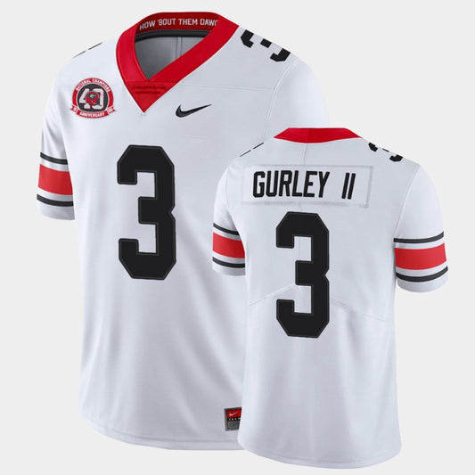 Men's #3 Todd Gurley II Georgia Bulldogs College Football Jersey