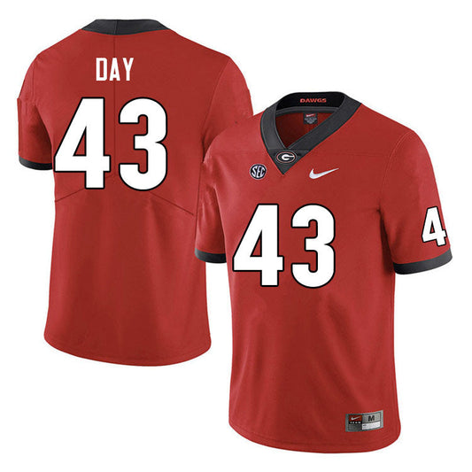 Men's #43 Davis Day Georgia Bulldog College Football Jersey
