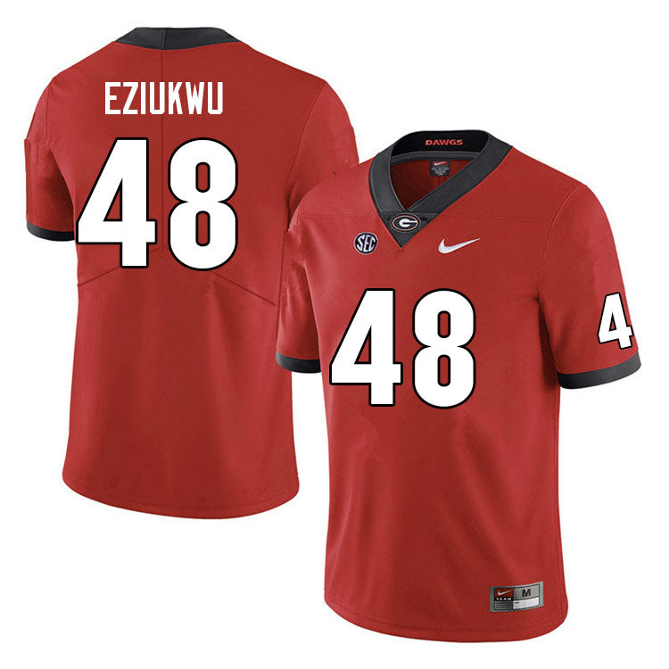 Men's #48 Austine Eziukwu Georgia Bulldogs College Football Jersey