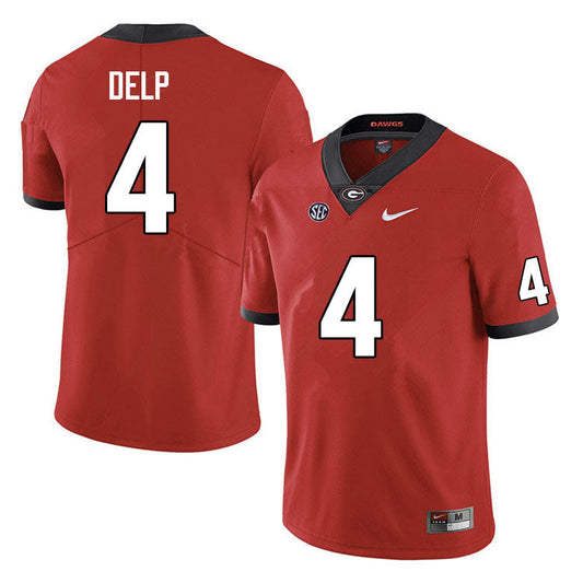 Men's #4 Oscar Delp Georgia Bulldogs College Football Jersey