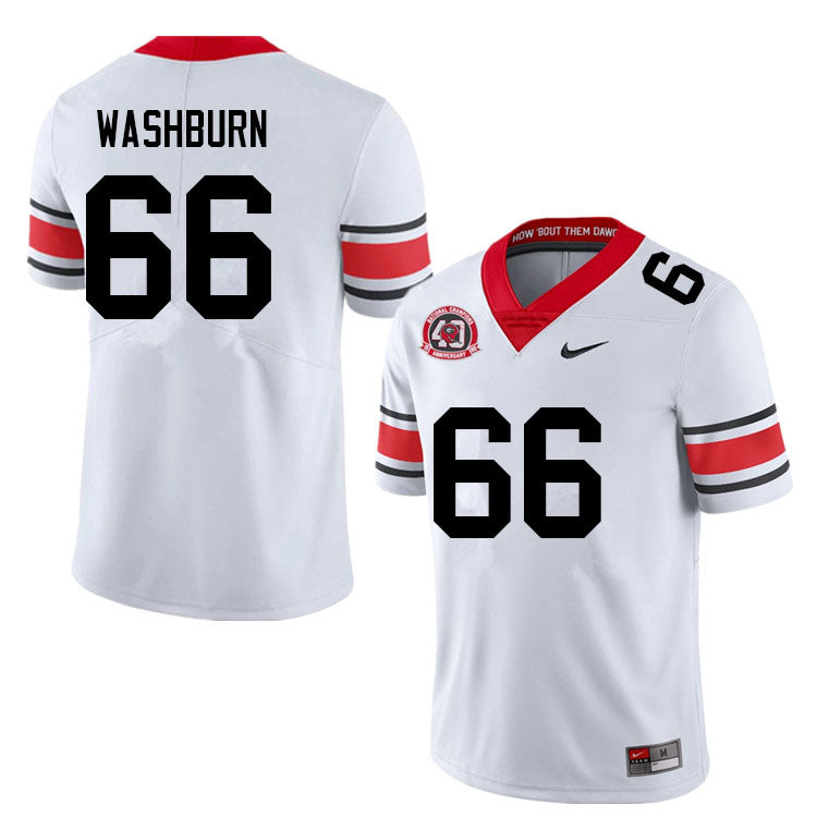 Men's #66 Jonathan Washburn Georgia Bulldog College Football Jersey