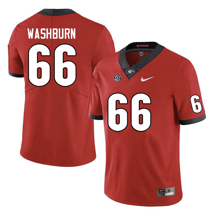 Men's #66 Jonathan Washburn Georgia Bulldog College Football Jersey