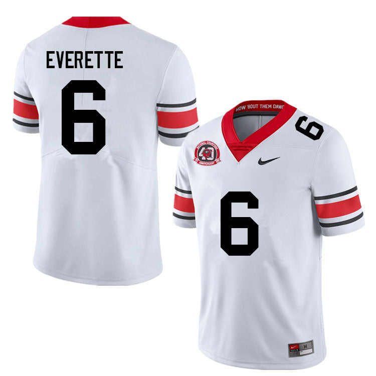 Men's #6 Daylen Everette Georgia Bulldogs College Football Jersey