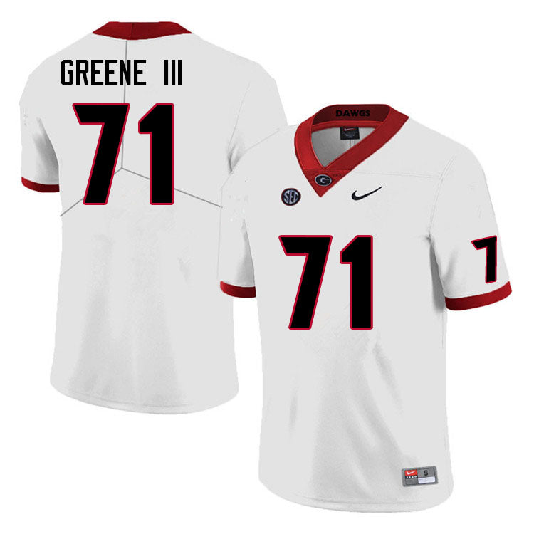 Men's #71 Earnest Greene III Georgia Bulldog College Football Jersey
