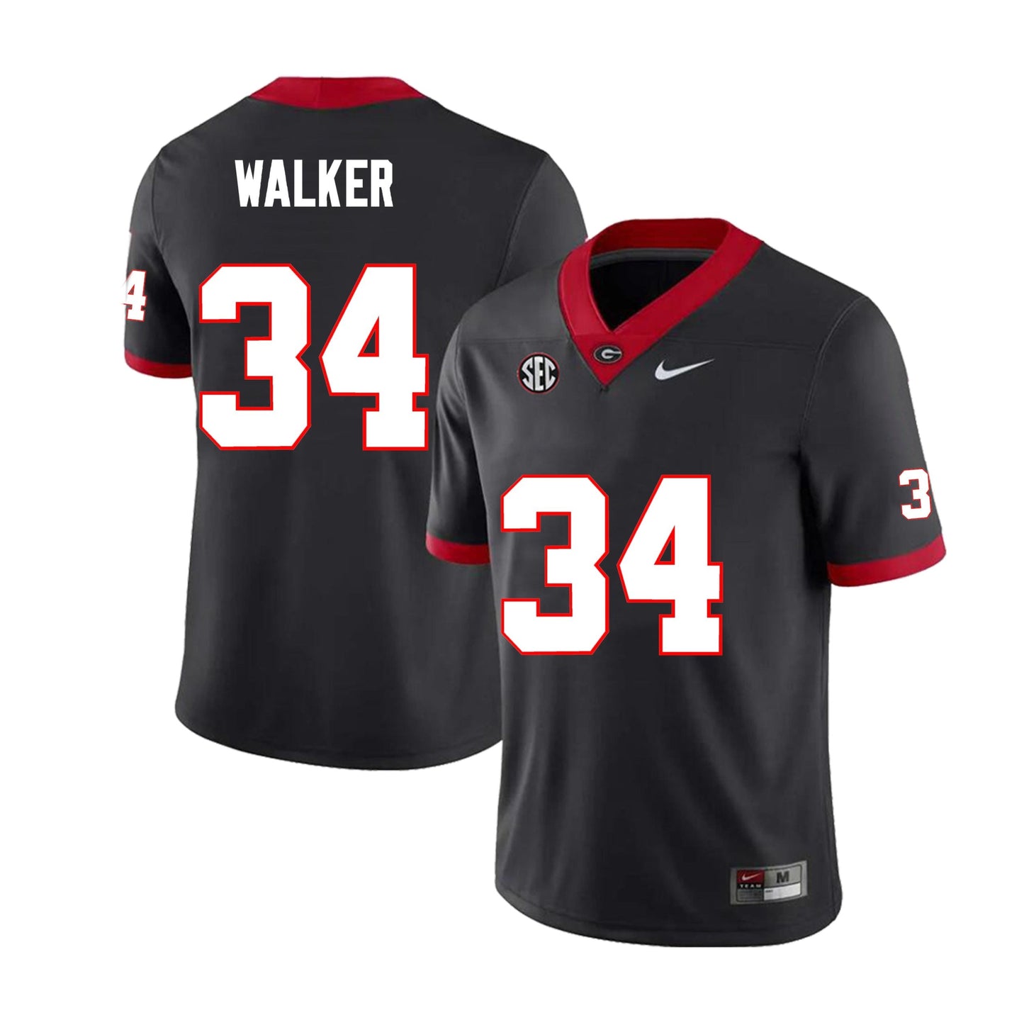 Men's  #34 Herschel Walker Georgia Bulldogs College Football Jersey