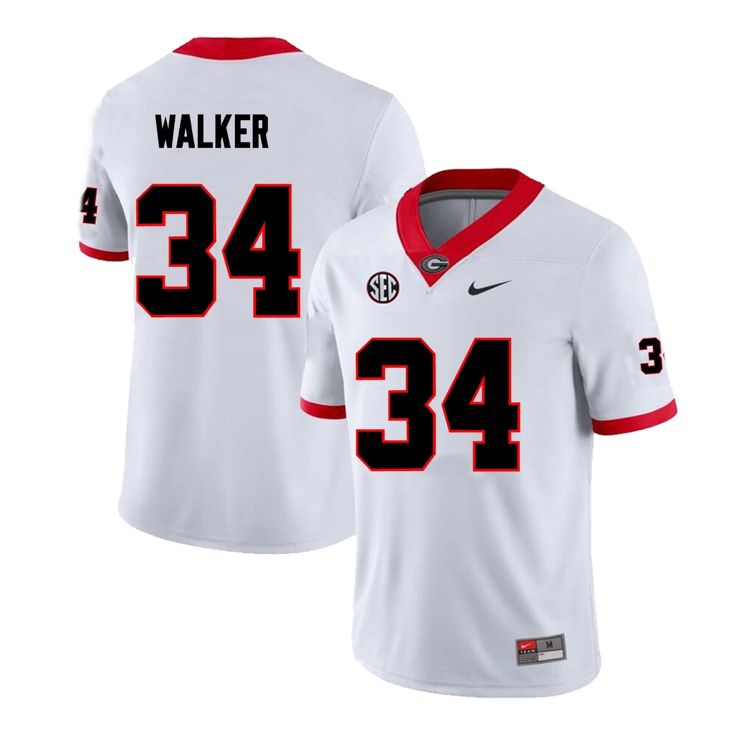 Men's  #34 Herschel Walker Georgia Bulldogs College Football Jersey