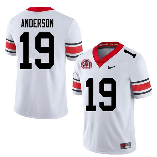 Men's #19 Adam Anderson Georgia Bulldogs Game College Football Jersey
