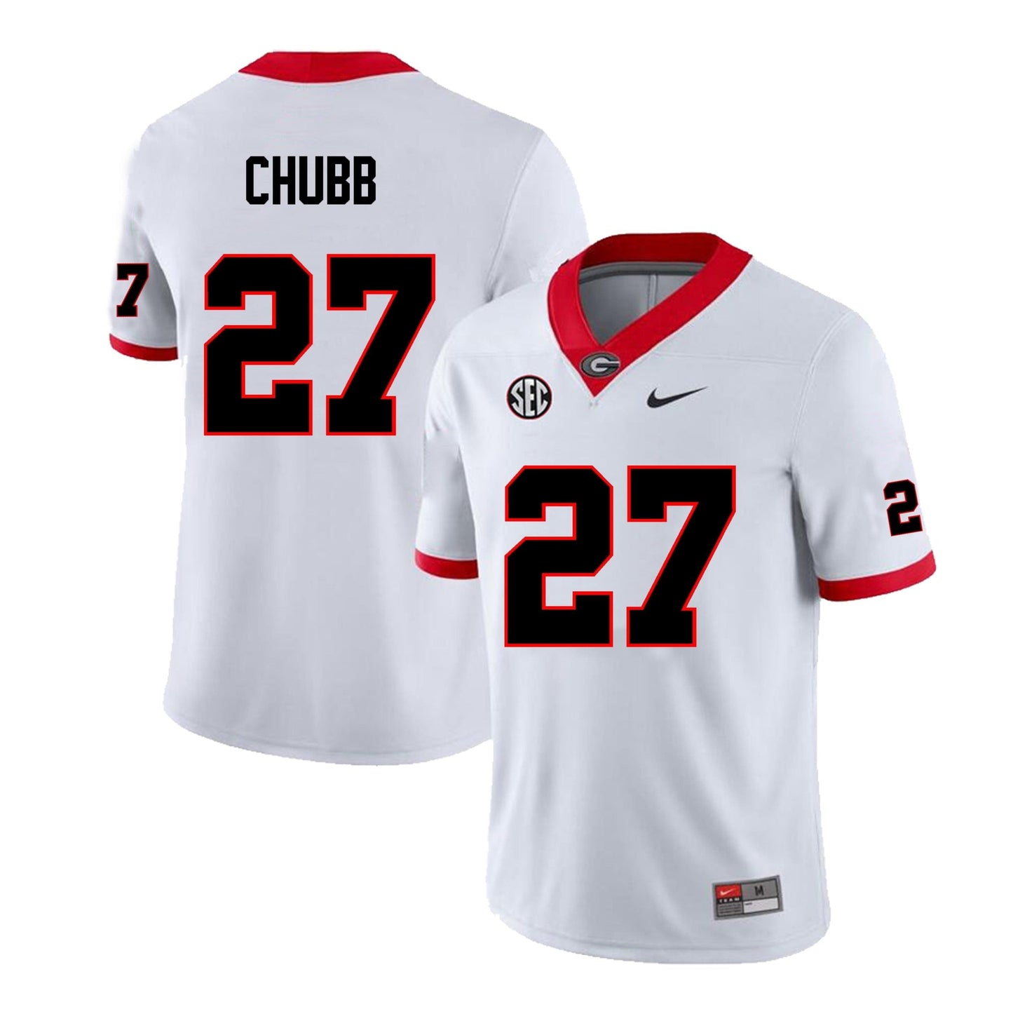 Men's #27 Nick Chubb Georgia Bulldogs College Football Jersey