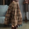 Artistic Retro Plaid A-Line Skirt