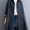 Long Sleeves Loose Split-Joint Lapel Outerwear