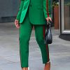 High Waisted Loose Split-Joint Striped Pants Suit Pants Trousers