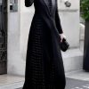 Long Sleeves Split-Joint Split-Side Notched Collar Outerwear
