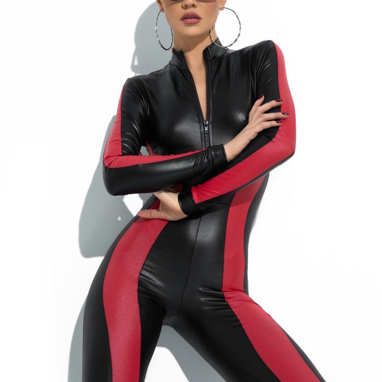 Zipper Flexible Close-Fitting Sports Jumpsuit