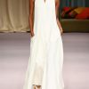 Loose Sleeveless Solid Color Split-Joint Round-Neck Maxi Dresses