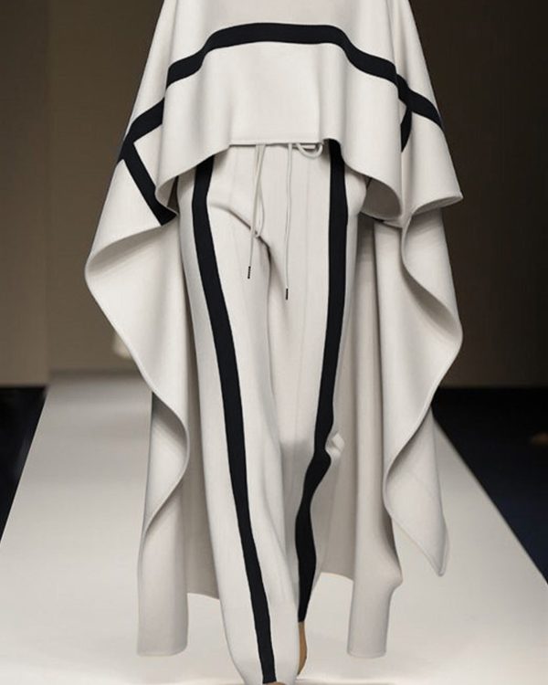 Loose Drawstring Striped Casual Pants Bottoms Trousers
