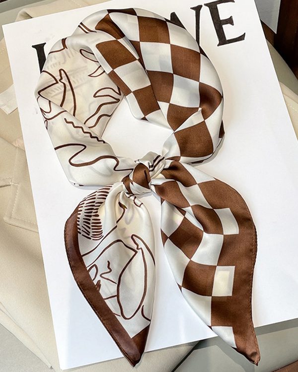 Urban Plaid Printed Square Scarf