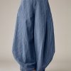 Harem Pants Loose Buttoned Striped Pants Trousers