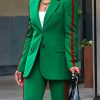 Long Sleeves Loose Split-Joint Striped Lapel Blazer Outerwear Suit Outerwear